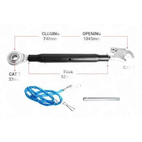 Topstang Cat 3 / 2 Kuglekrog 520mm Heavy Duty | BH32520