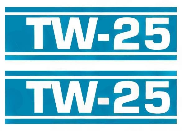 Decal Ford TW25 Q Cab Blue & White x 2