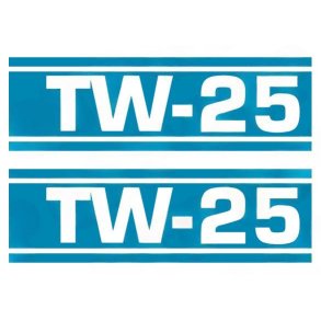 Decal Ford TW25 Q Cab Blue & White x 2